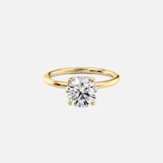  The Solitaire Alison Round Lab Diamond Ring 18k Yellow Gold 001