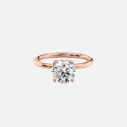  The Solitaire Alison Round Moissanite Ring 14k Rose Gold 001