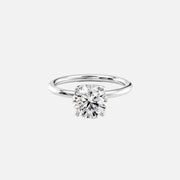  The Solitaire Alison Round Moissanite Ring 14k White Gold 001