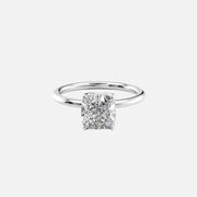  The Solitaire Ashley Cushion Lab Diamond Ring 14k White Gold 001