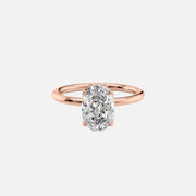  The Solitaire Ashley Oval Lab Diamond Ring 18k Rose Gold 001