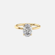  The Solitaire Ashley Oval Lab Diamond Ring 18k Yellow Gold 001
