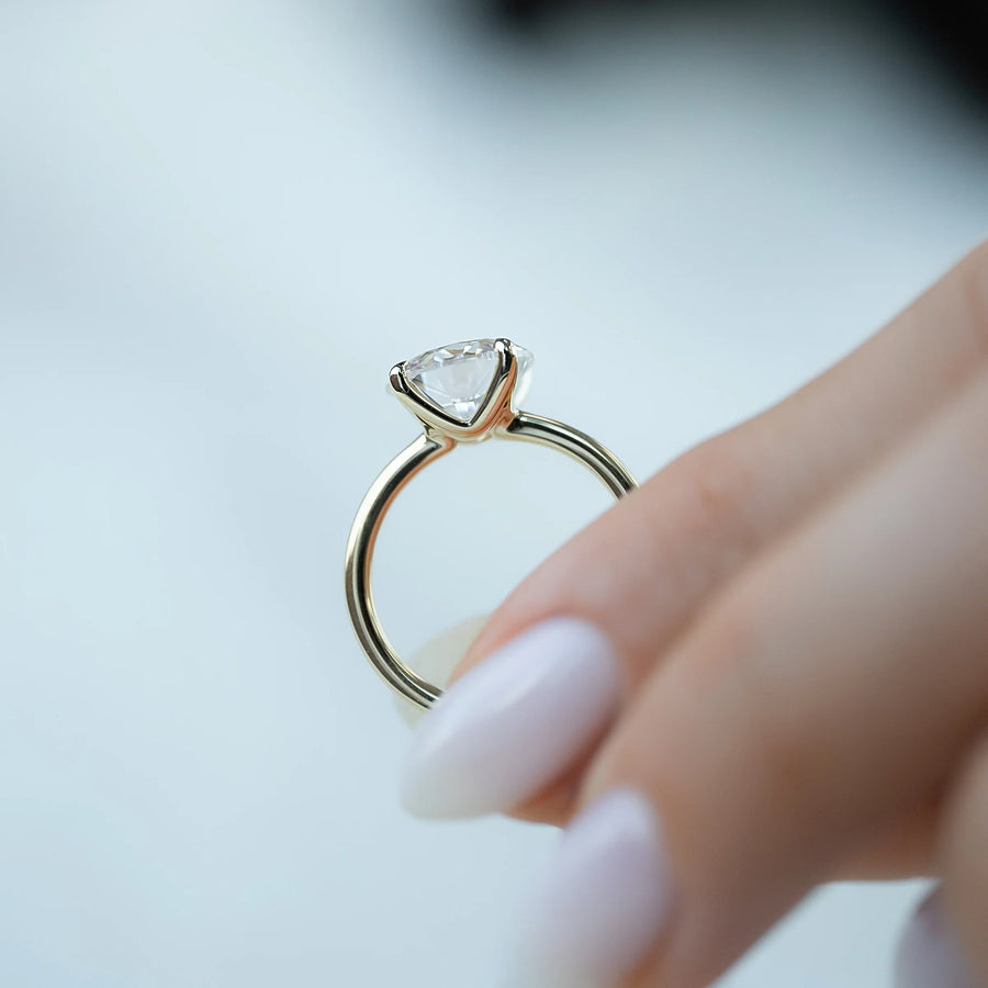  The Solitaire Ashley Round Lab Diamond Ring 14k Yellow Gold 004