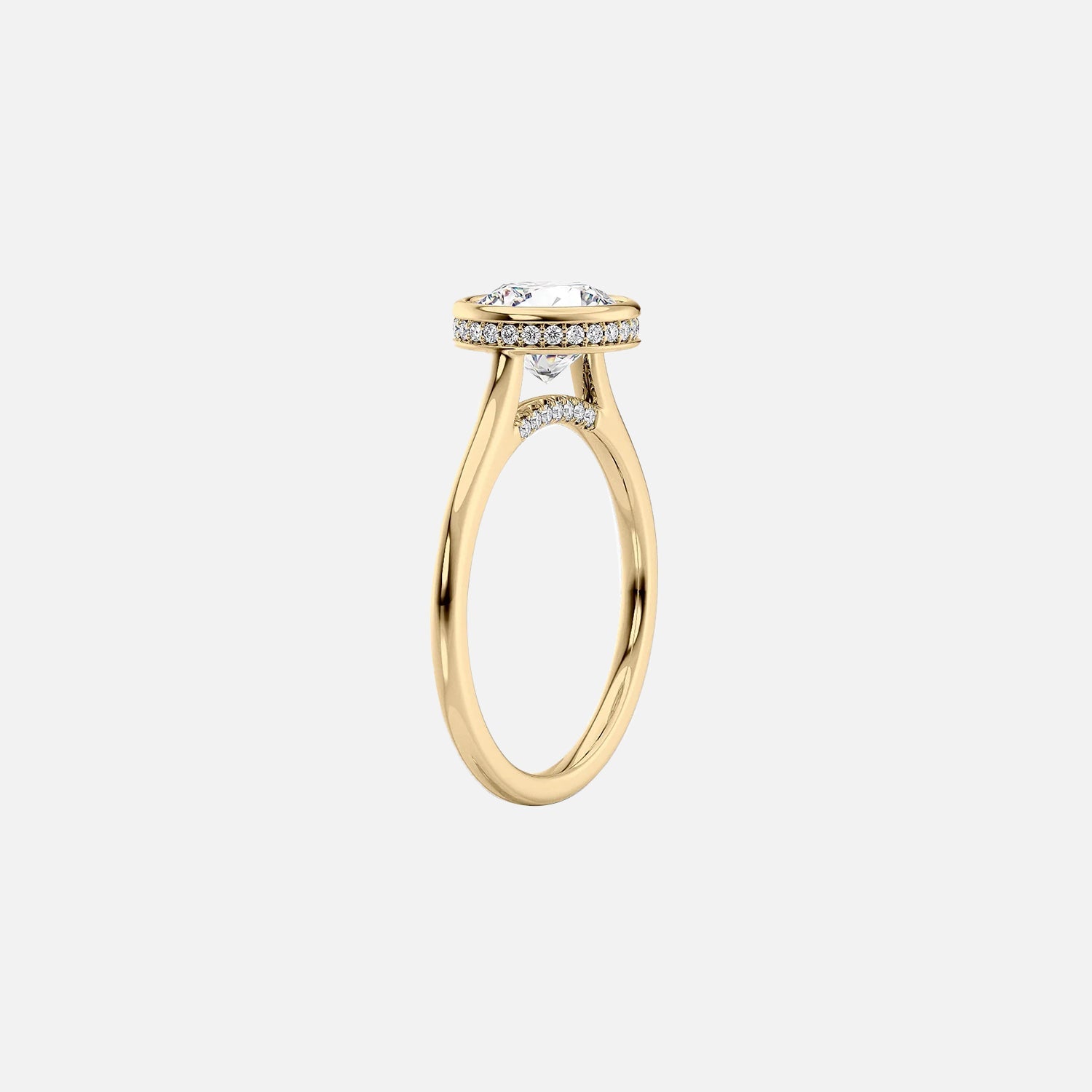  The Solitaire Charlotte Emerald Lab Diamond Ring 14k Yellow Gold 002