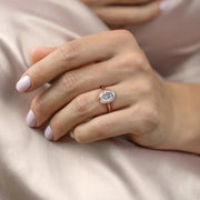  The Solitaire Charlotte Oval Lab Diamond Ring 14k Rose Gold 003