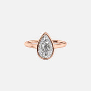  The Solitaire Charlotte Pear Lab Diamond Ring 18k Rose Gold 001