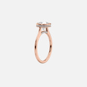  The Solitaire Charlotte Radiant Lab Diamond Ring 14k Rose Gold 002