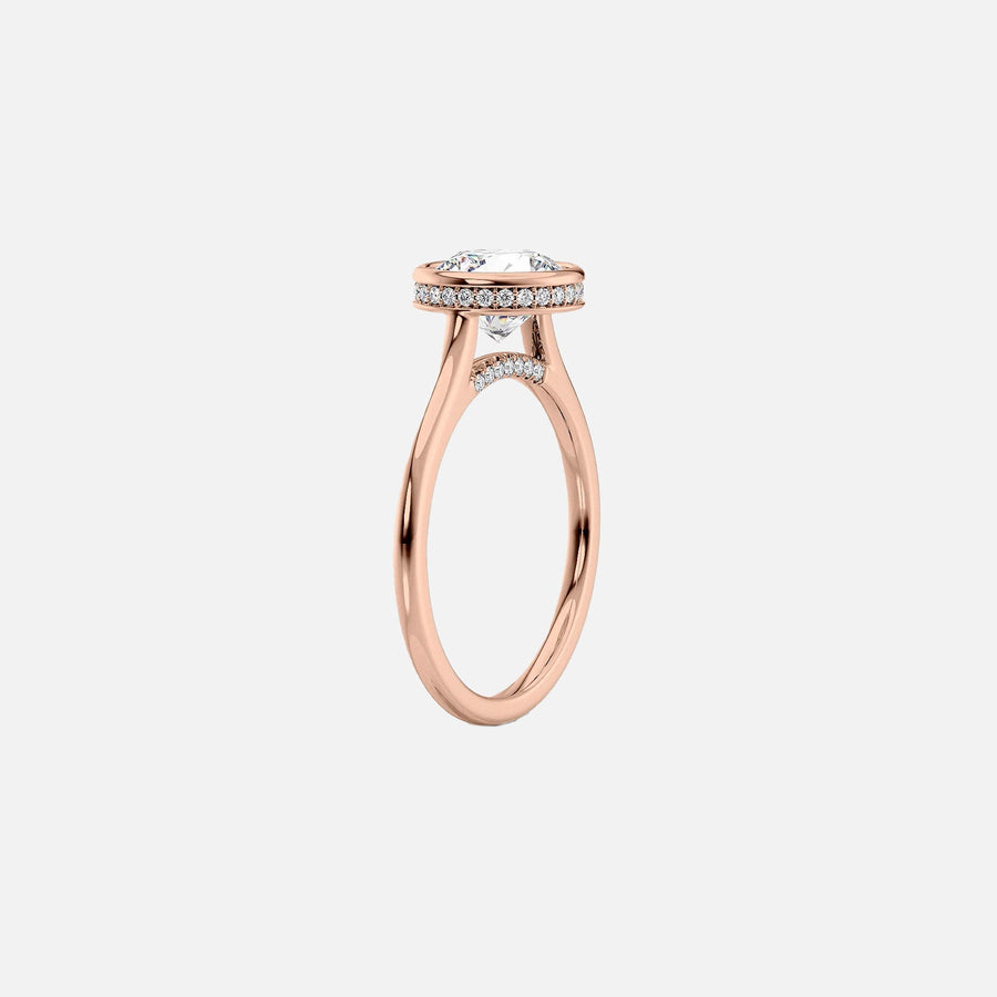  The Solitaire Charlotte Radiant Lab Diamond Ring 14k Rose Gold 002