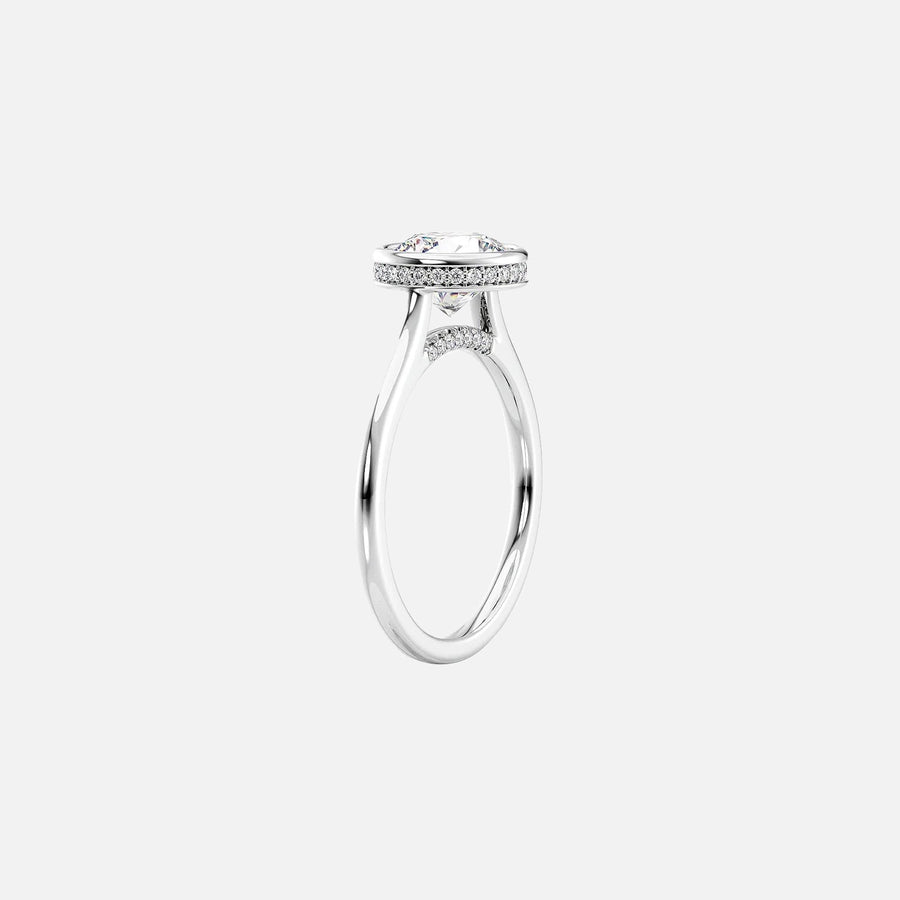  The Solitaire Charlotte Radiant Lab Diamond Ring 18k White Gold 002