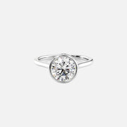  The Solitaire Charlotte Round Lab Diamond Ring 14k White Gold 001