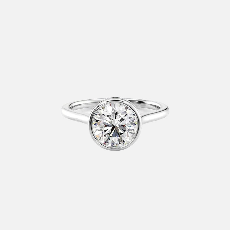 The Solitaire Charlotte Round Lab Diamond Ring 14k White Gold 001