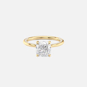 The Solitaire Claire Cushion Lab Diamond Ring 14k Yellow Gold 001