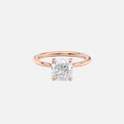  The Solitaire Claire Cushion Lab Diamond Ring 18k Rose Gold 001