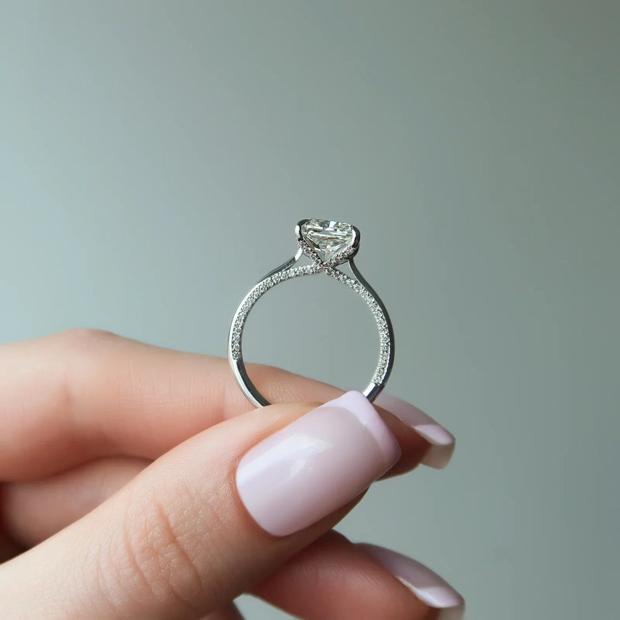  The Solitaire Claire Cushion Moissanite Ring 14k White Gold 004 Final