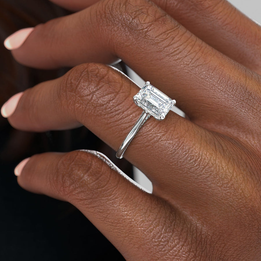  The Solitaire Claire Emerald Lab Diamond Ring 14k White Gold 006 Final