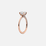  The Solitaire Claire Emerald Lab Diamond Ring 18k Rose Gold 002