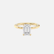  The Solitaire Claire Emerald Lab Diamond Ring 18k Yellow Gold 001