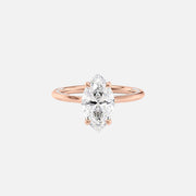  The Solitaire Claire Marquise Lab Diamond Ring 14k Rose Gold 001