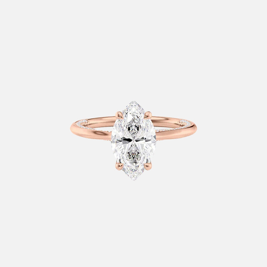  The Solitaire Claire Marquise Lab Diamond Ring 18k Rose Gold 001