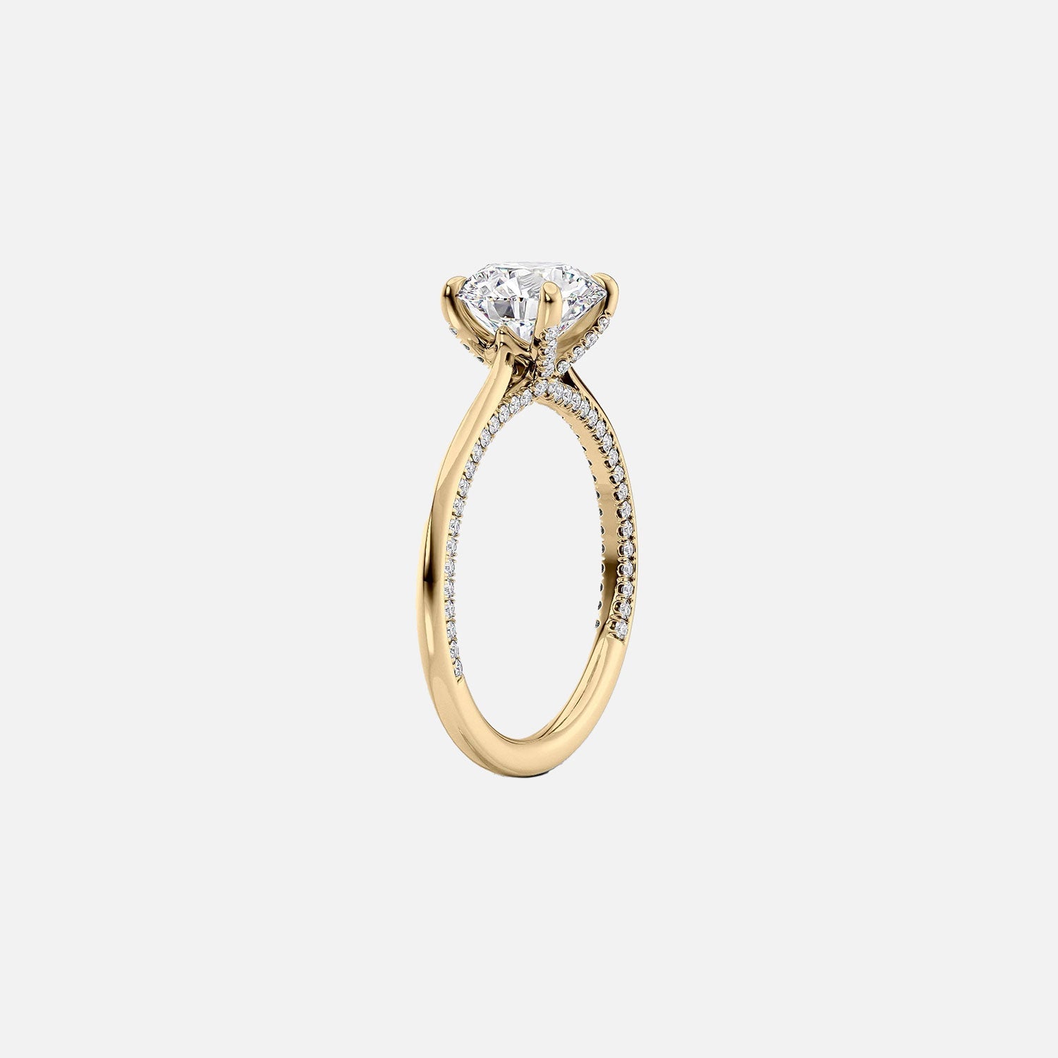  The Solitaire Claire Marquise Moissanite Ring 14k Yellow Gold 002