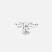  The Solitaire Claire Oval Lab Diamond Ring 18k White Gold 001