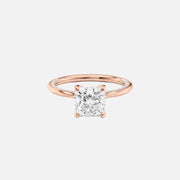  The Solitaire Claire Princess Lab Diamond Ring 14k Rose Gold 001
