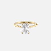 The Solitaire Claire Radiant Lab Diamond Ring 14k Yellow Gold 001