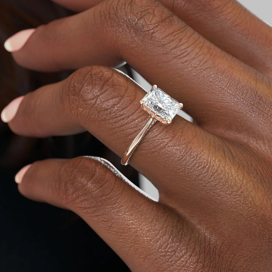  The Solitaire Claire Radiant Lab Diamond Ring 18k Rose Gold 005 Final