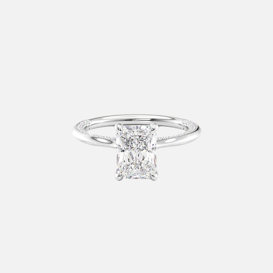  The Solitaire Claire Radiant Lab Diamond Ring 18k White Gold 001