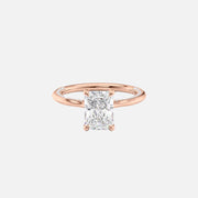  The Solitaire Claire Radiant Moissanite Ring 18k Rose Gold 001
