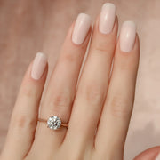  The Solitaire Claire Round Moissanite Ring 14k Rose Gold 005 Final