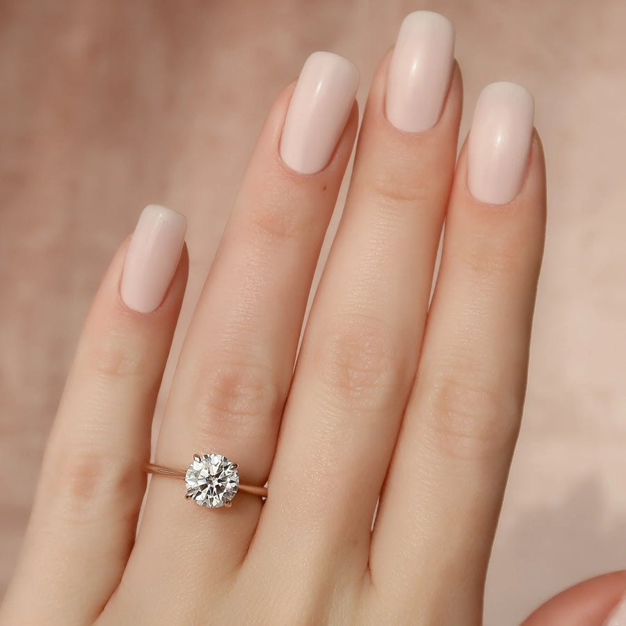  The Solitaire Claire Round Moissanite Ring 14k Rose Gold 005 Final