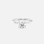  The Solitaire Claire Round Moissanite Ring 18k White Gold 001