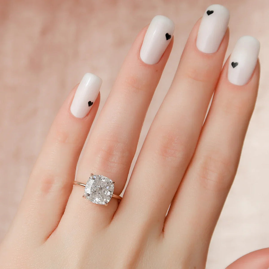  The Solitaire Crown Kamellie Cushion Moissanite Ring 14k Rose Gold 004 Final