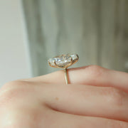  The Solitaire Crown Kamellie Marquise Lab Diamond Ring 14k Yellow Gold 003