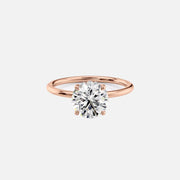  The Solitaire Eleanor Cushion Lab Diamond Ring 18k Rose Gold 001