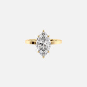 The Solitaire Eleanor Marquise Lab Diamond Ring 14k Yellow Gold 001