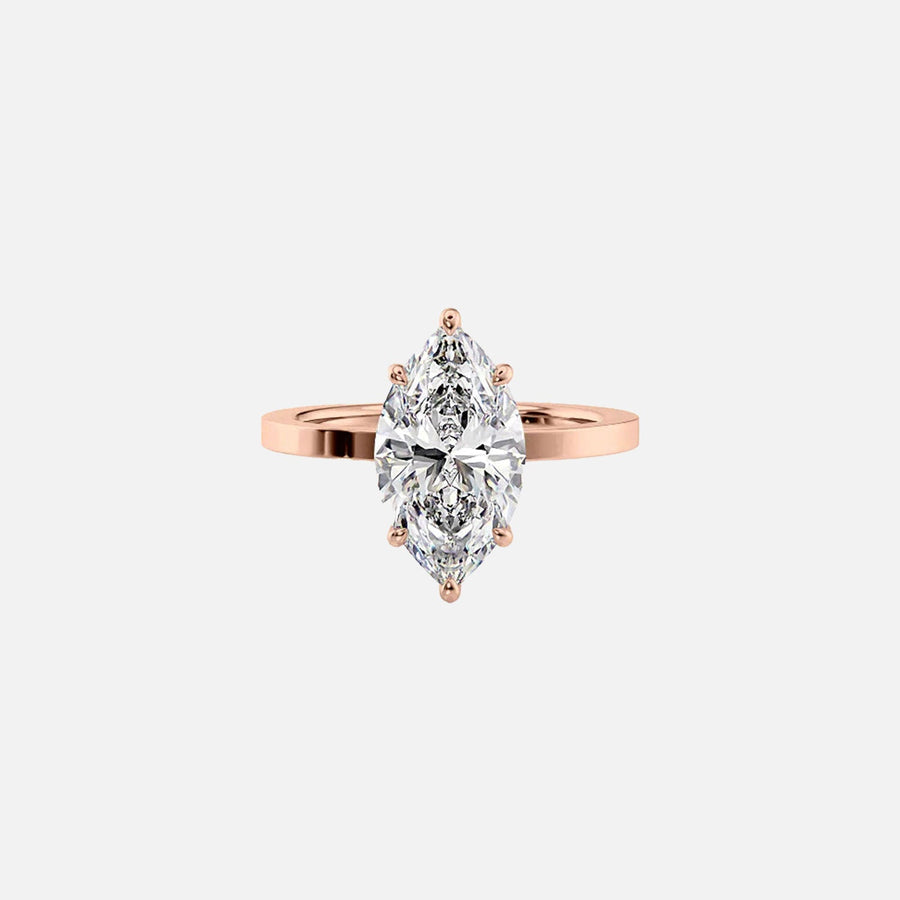  The Solitaire Eleanor Marquise Lab Diamond Ring 18k Rose Gold 001