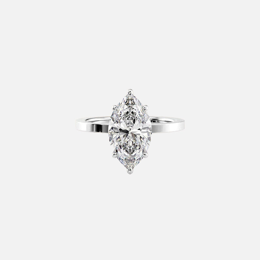  The Solitaire Eleanor Marquise Lab Diamond Ring 18k White Gold 001