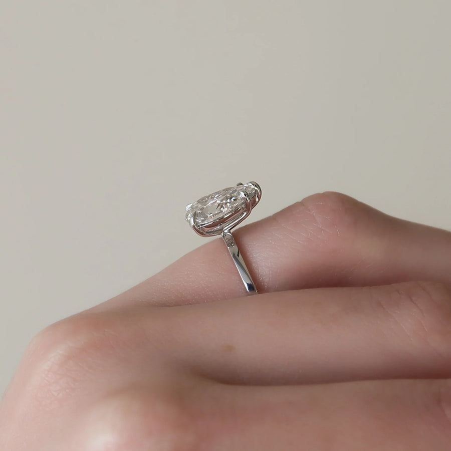  The Solitaire Eleanor Pear Moissanite Ring 14k White Gold 004 Final