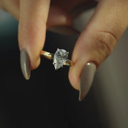  The Solitaire Eleanor Pear Moissanite Ring 14k Yellow Gold 003 Final