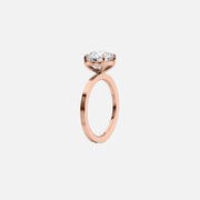  The Solitaire Eleanor Round Moissanite Ring 14k Rose Gold 002
