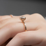  The Solitaire Eleanor Round Moissanite Ring 14k Rose Gold 004 Final