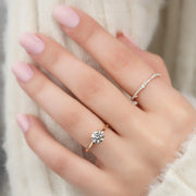  The Solitaire Eleanor Round Moissanite Ring 18k Rose Gold 003