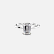 The Solitaire Eliza Emerald Lab Diamond Ring 14k White Gold 001