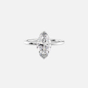  The Solitaire Eliza Marquise Lab Diamond Ring 14k White Gold 001