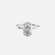  The Solitaire Eliza Oval Lab Diamond Ring 18k White Gold 001