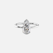  The Solitaire Eliza Pear Lab Diamond Ring 18k White Gold 001