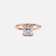  The Solitaire Eliza Princess Lab Diamond Ring 14k Rose Gold 001