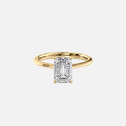 The Solitaire Glamour Emerald Moissanite Ring